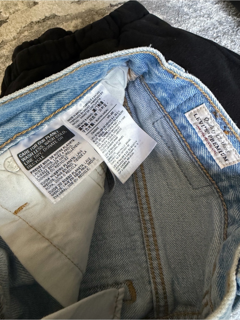 Levi's Light Blue Distressed High-Waist Cutoff Shorts - Picture 7 of 7